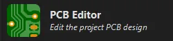 The PCB Editor button in KiCad